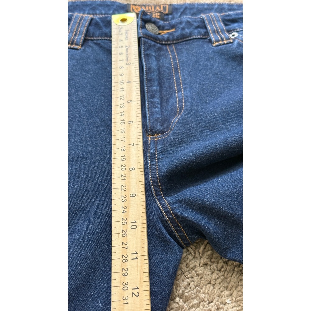 Ariat Real Bootcut Jeans Womens 34L Dark Wash Denim Western Riding Pants kk14 - Picture 10 of 10